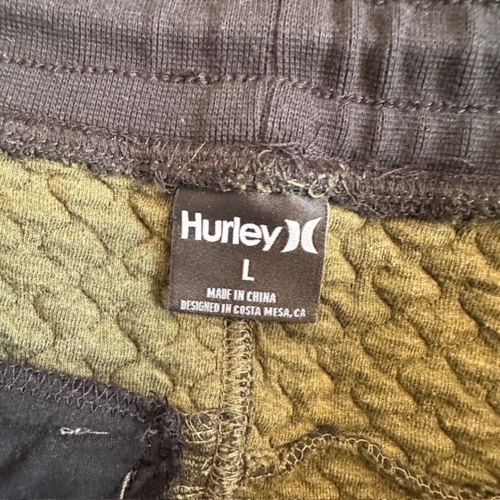 Hurley Men's Hollowknit Slim Fit Jogger Pants LG Green Black AJ2223‎ - Picture 7 of 8